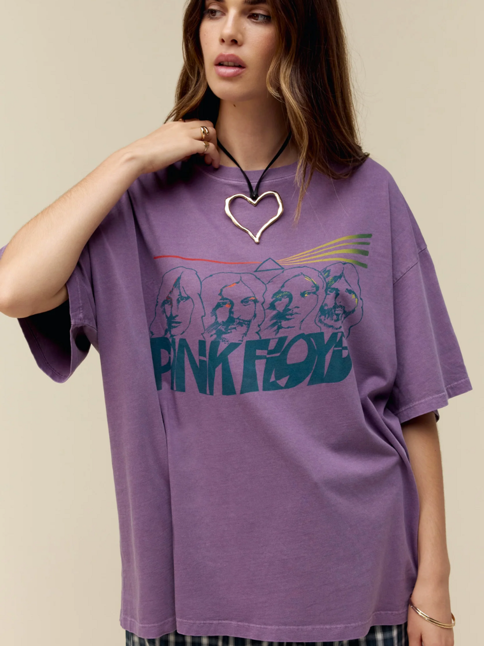 Pink Floyd Faces One Size Tee - L.A. Green